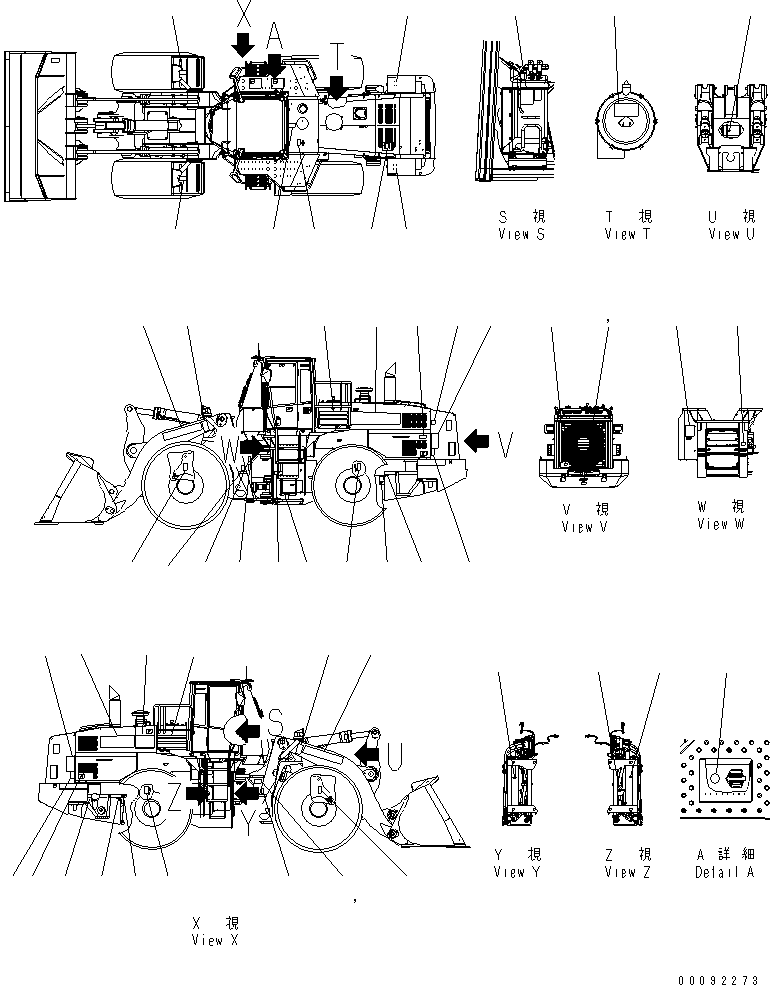 OIL CHART,LUBRICATION CHART 425-93-41152 KOMATSU