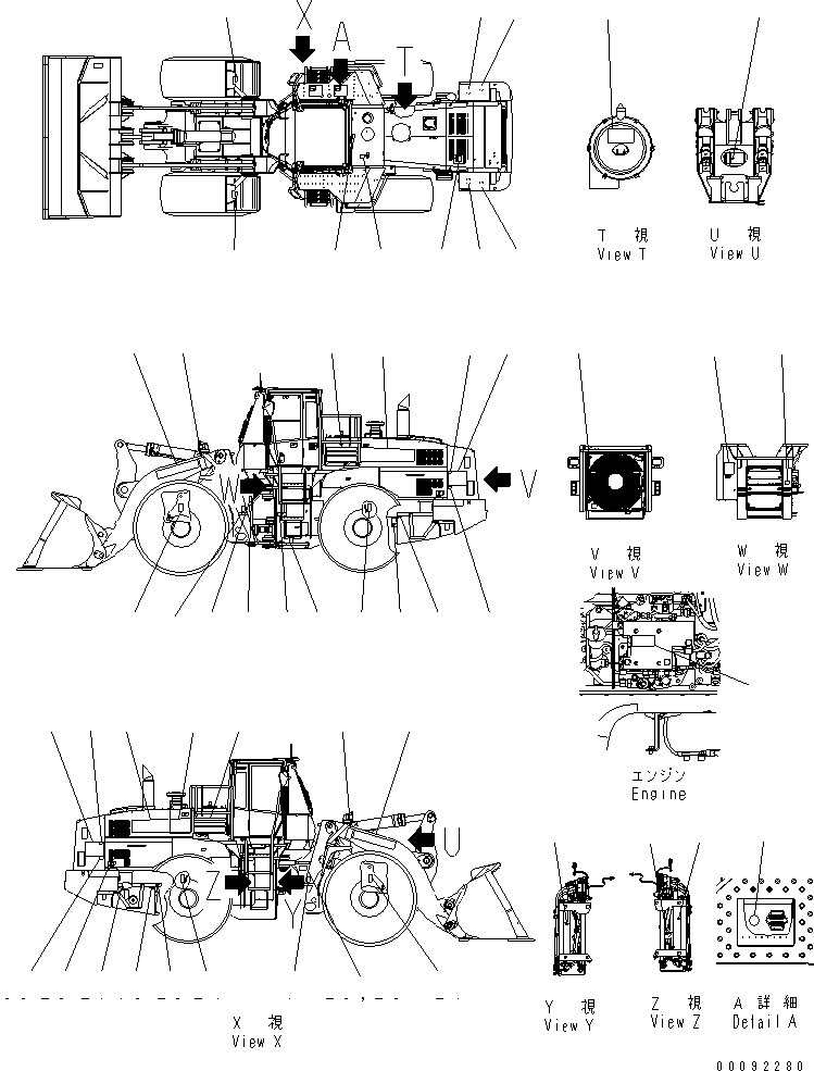 Табличка смазки 425-V00-3131 KOMATSU