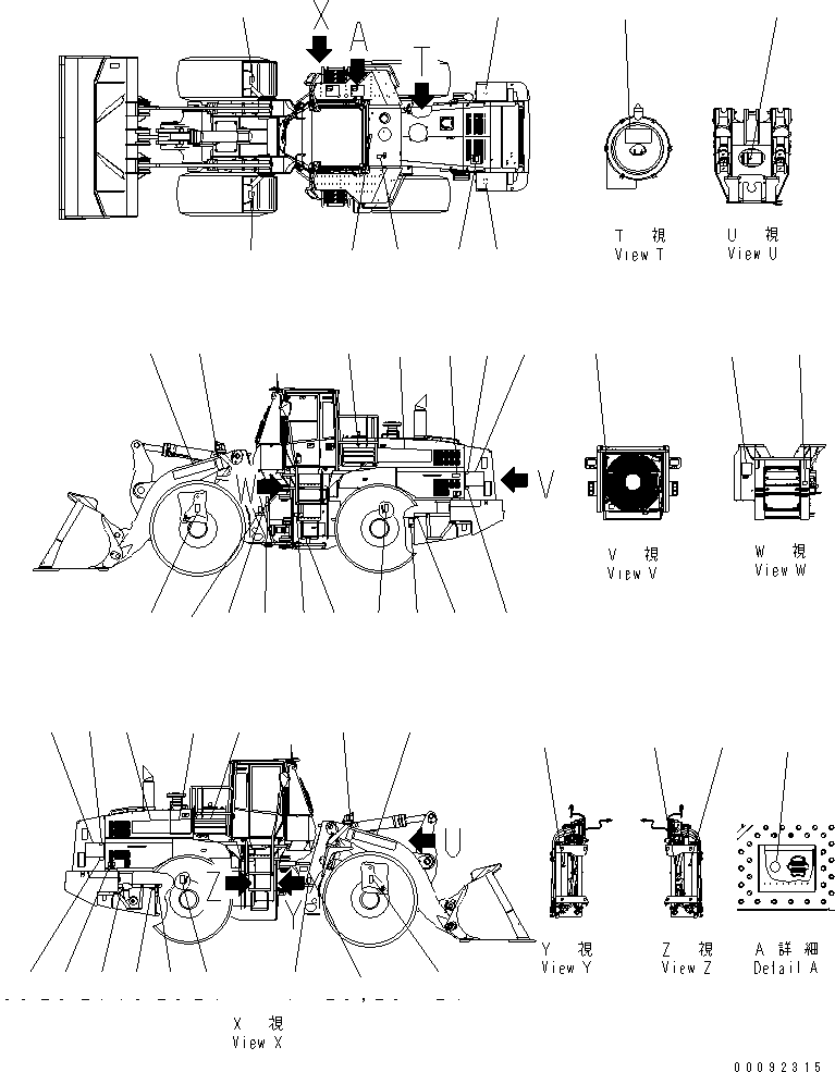 Табличка смазки 425-V00-3111 KOMATSU