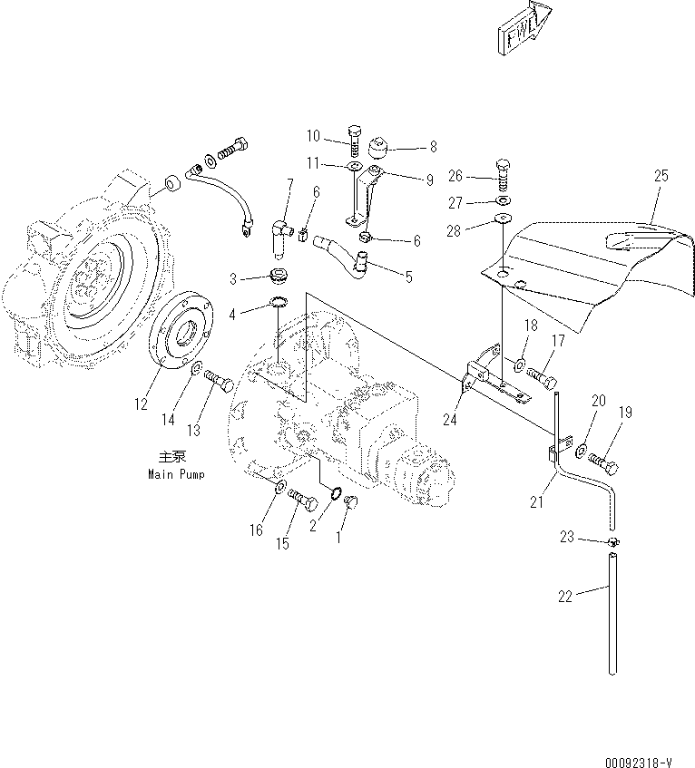 Кронштейн 22P-01-11181 KOMATSU