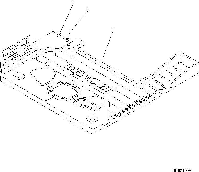 Коврик пола 201-54-83731 KOMATSU