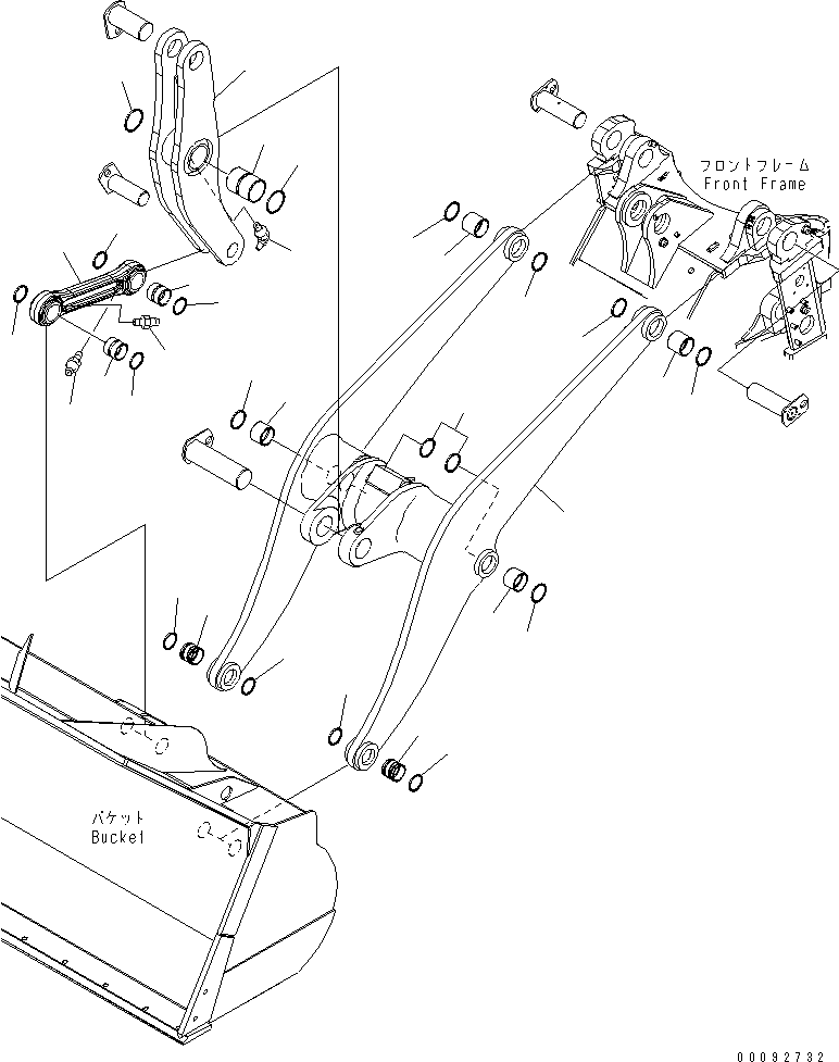 BELL CRANK ASS'Y 424-70-31202 KOMATSU