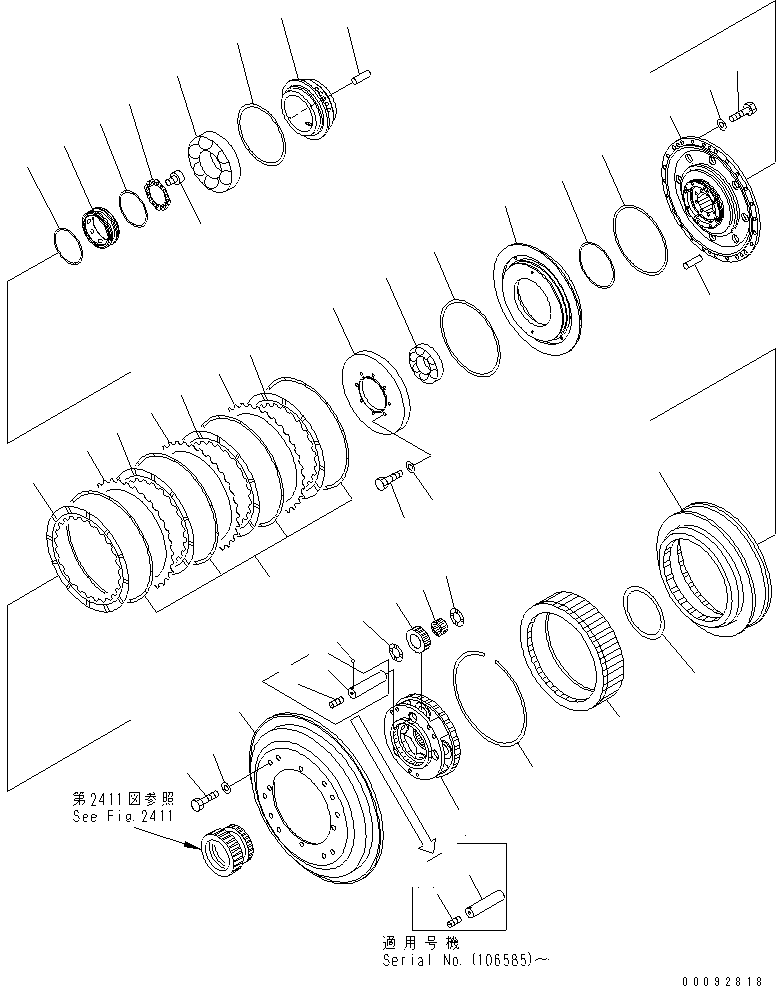 Трансмиссия в сборе (566-15-71002) KOMATSU