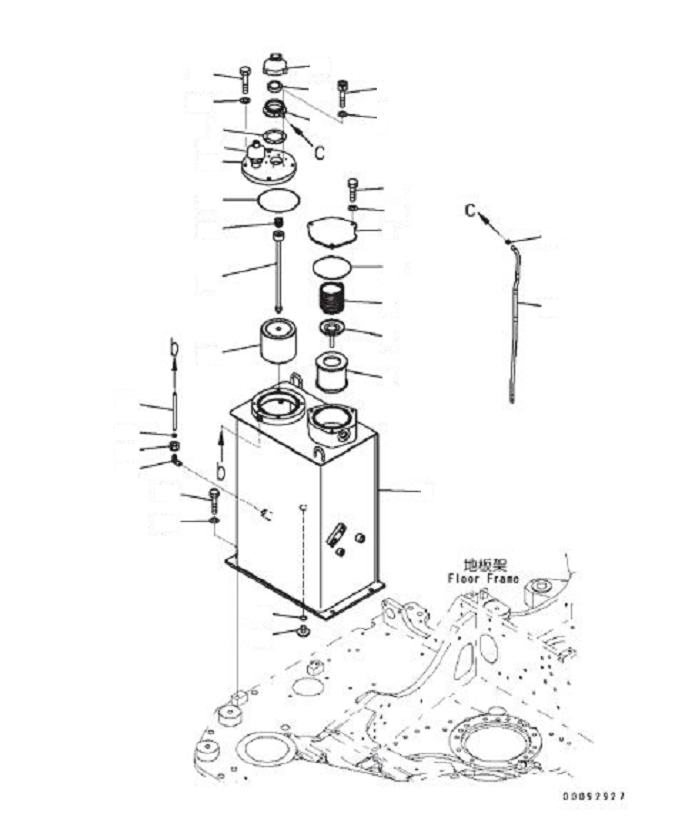 Заливная горловина 22P-60-21171 KOMATSU