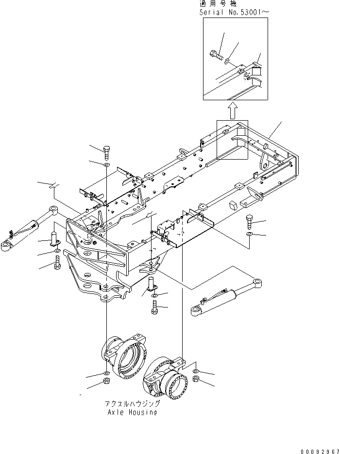 FRAME,REAR SEAT 23B-46-62102 KOMATSU