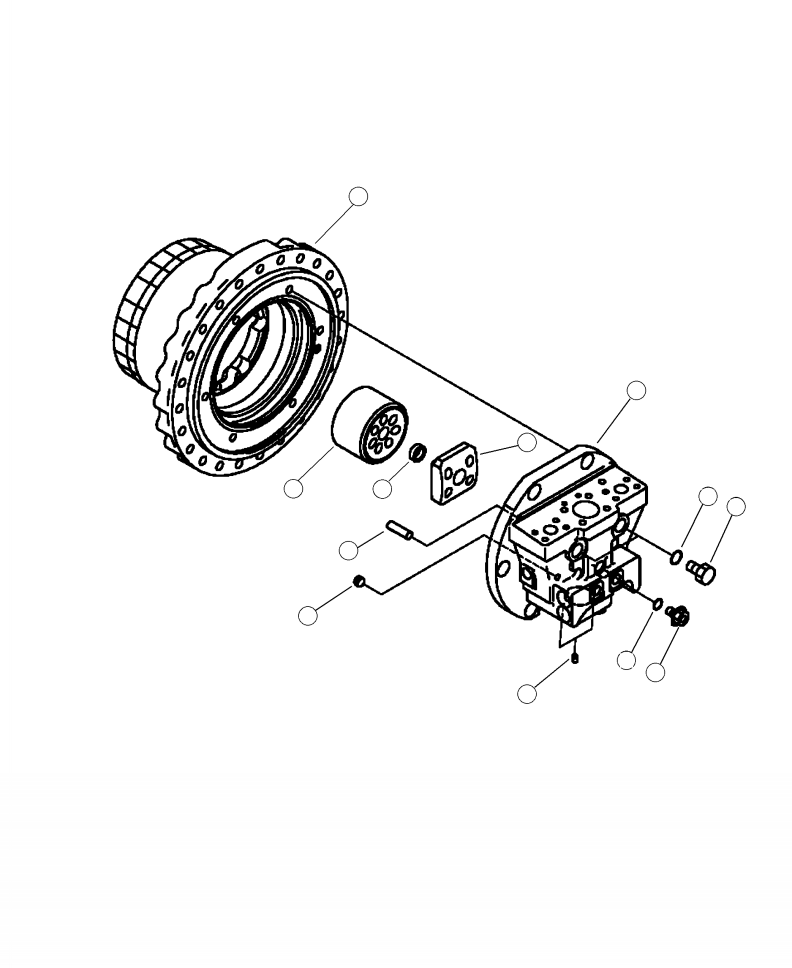 MOTOR ASSEMBLY, FINAL DRIVE 706-8J-01331 KOMATSU