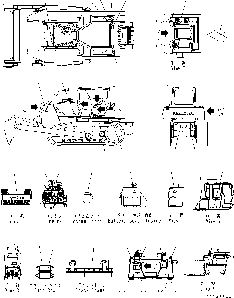 Табличка безопасности 09806-B1682 KOMATSU