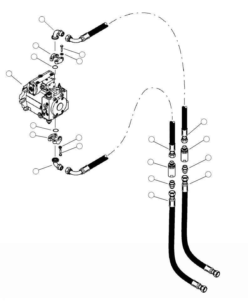 HOSE ASSEMBLY (6075-16-16JS-16J9) 17073KF KOMATSU