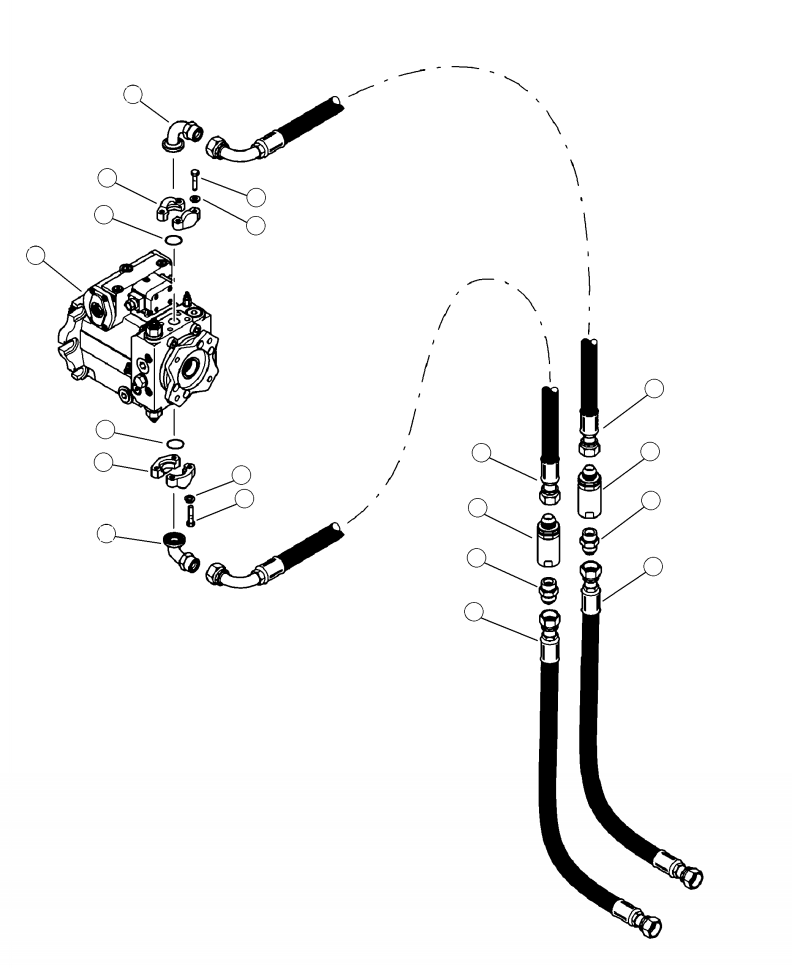 HOSE ASSEMBLY (6064-16-16JS-16J9) 17478KF KOMATSU