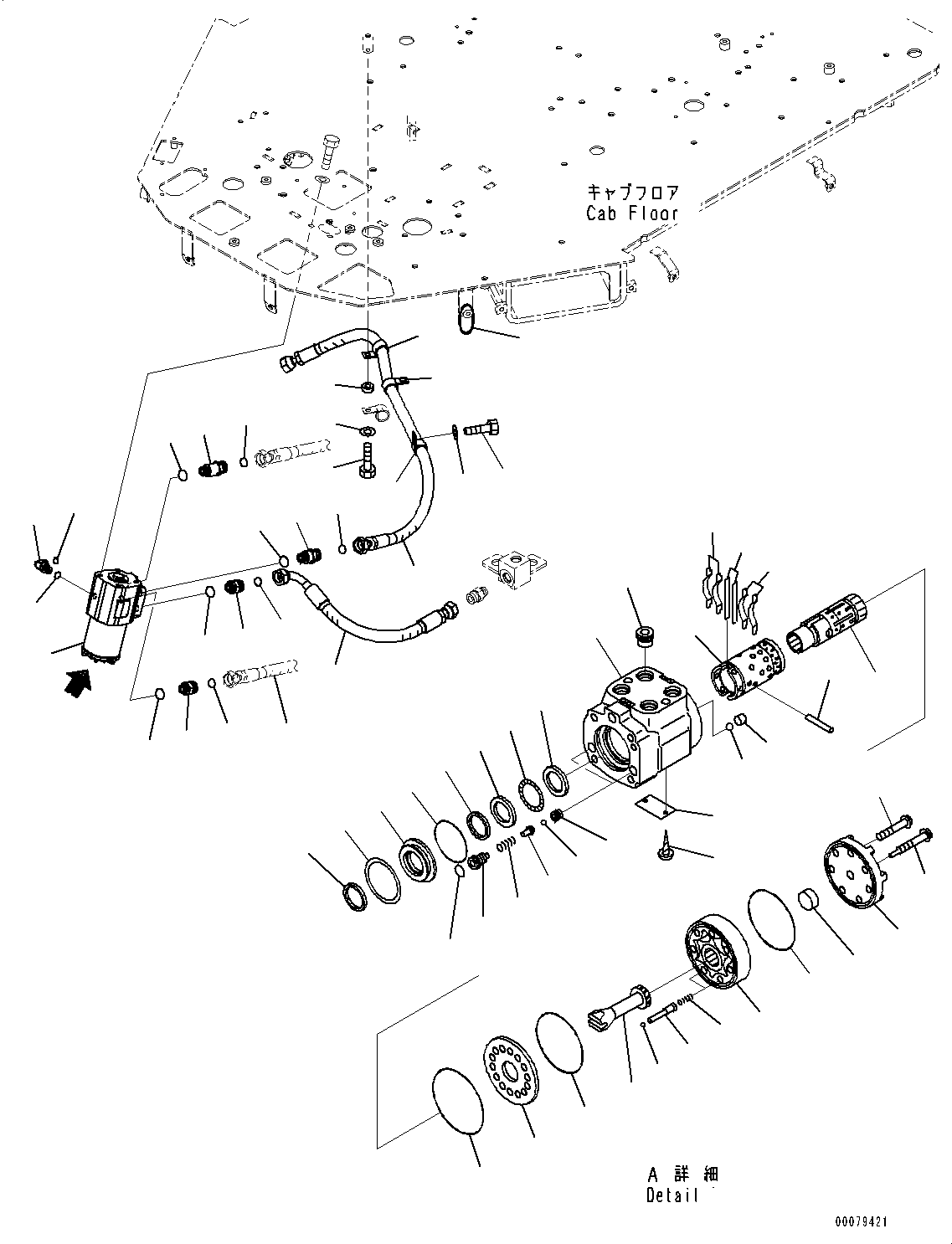 Hose(Steering Hydraulic Piping,Piping) (418-62-42441) KOMATSU