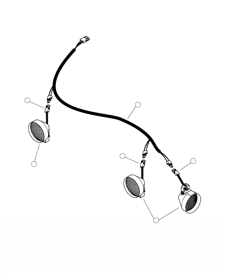 HARNESS, REAR CAB LIGHTS 28360KF KOMATSU
