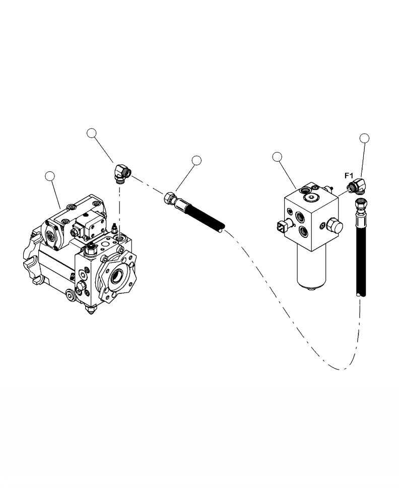 HOSE ASSEMBLY (2039-12-120S-120S) 26064KF KOMATSU