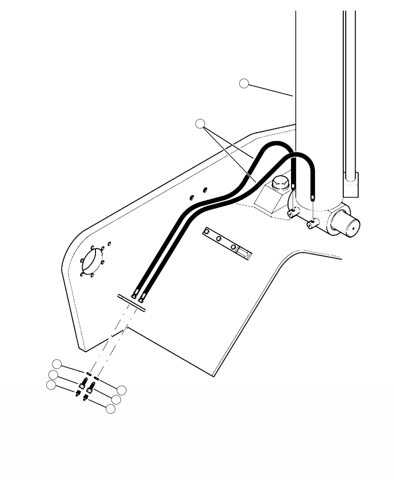 HOSE ASSEMBLY (2044-04-04PS-04JS) 16980KF KOMATSU