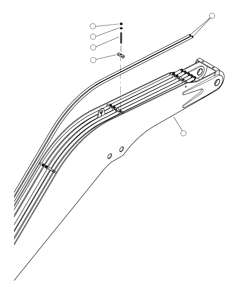 TUBE, LONG MAIN BOOM BENT 83052KF KOMATSU