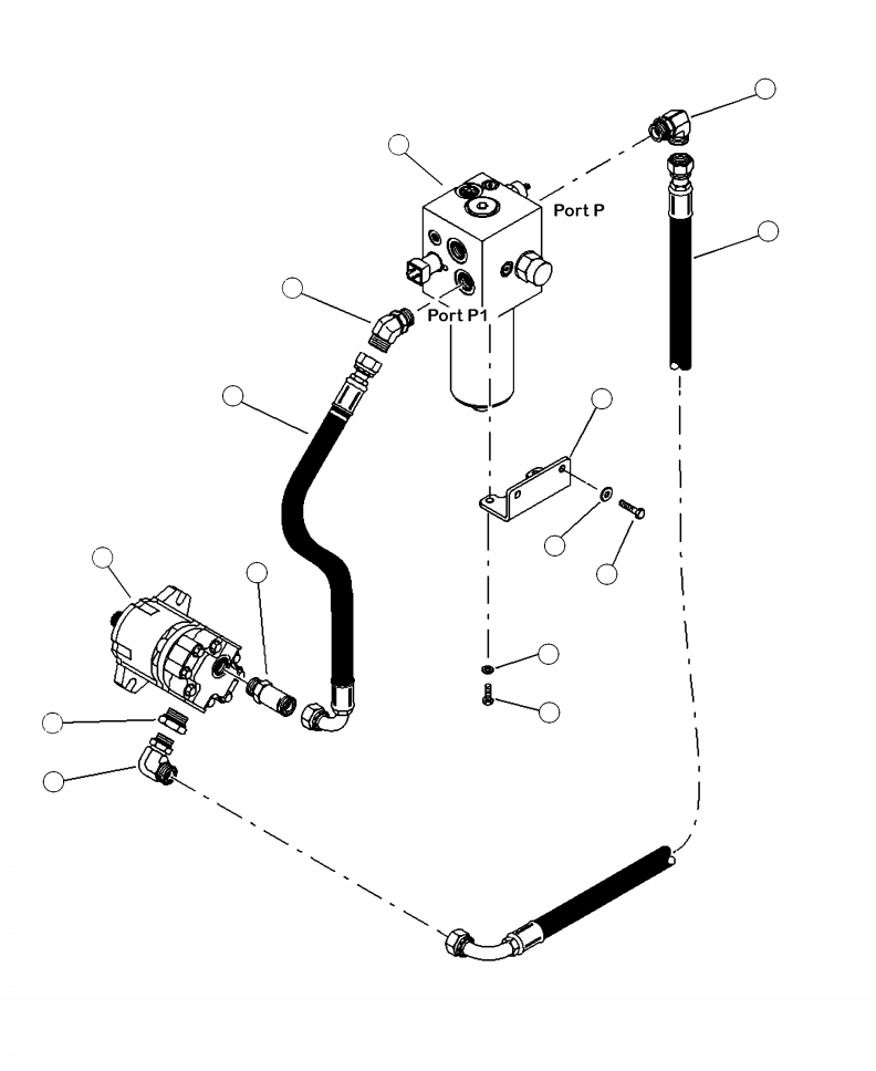 BRACKET, TRACK DRIVE CHARGE FILTER 80724KF KOMATSU
