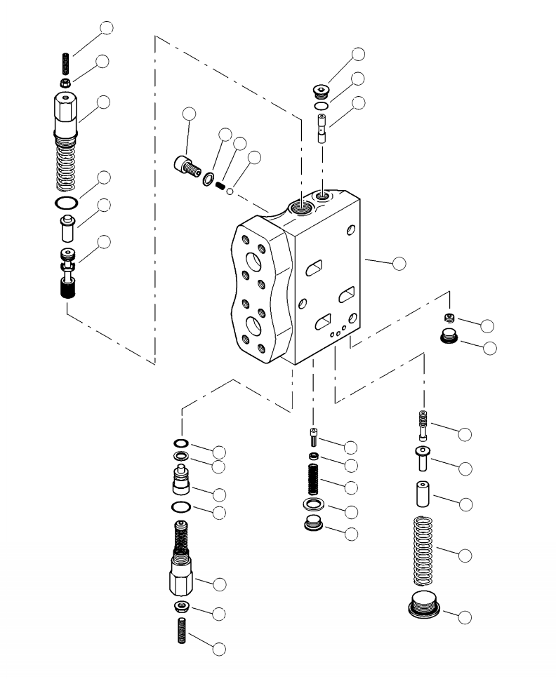 VALVE ASSEMBLY, MAIN INLET PRESSURE AND  RETURN SECTION 27224 KOMATSU