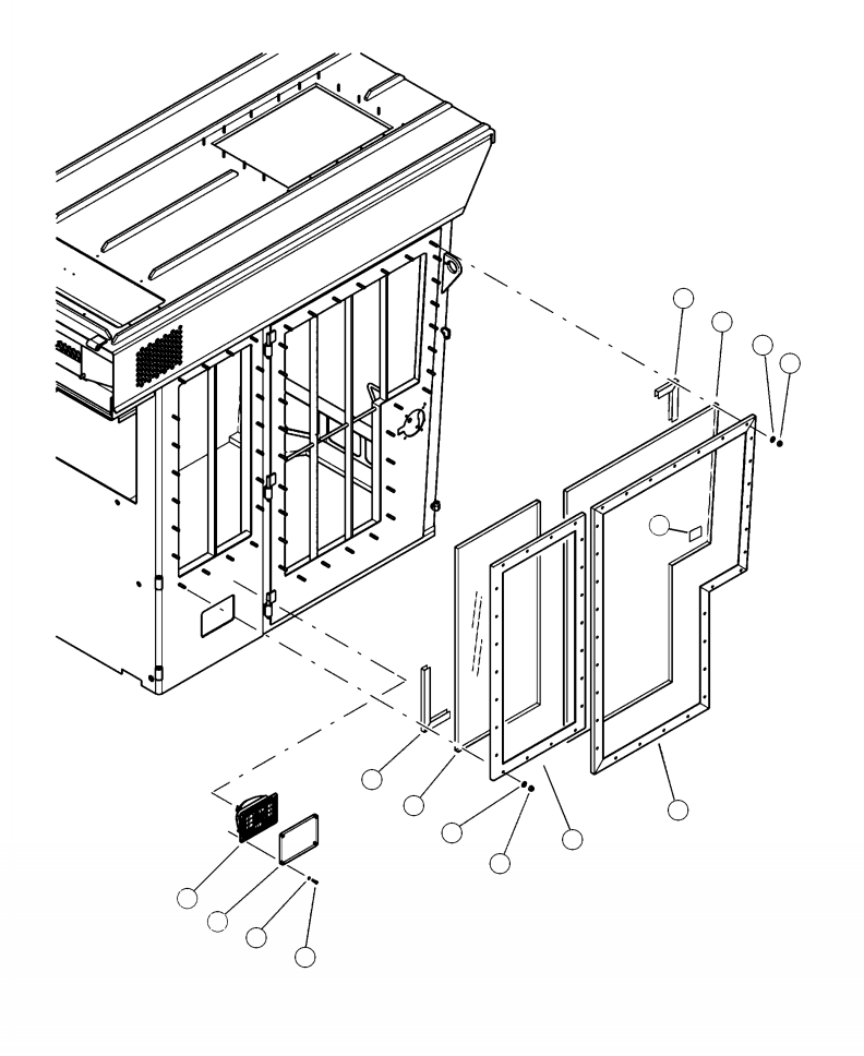 WINDOW, LEXAN R.H. CORNER 19019KF KOMATSU