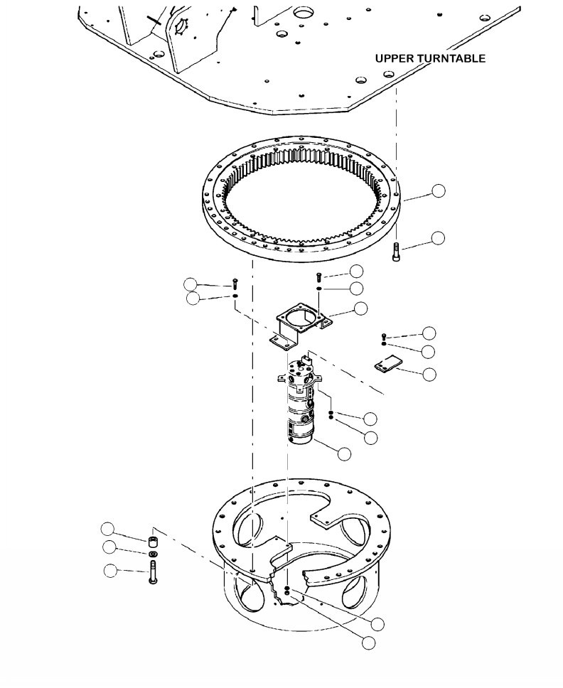 SPACER, LOWER TURNTABLE BOLT 12463KF KOMATSU