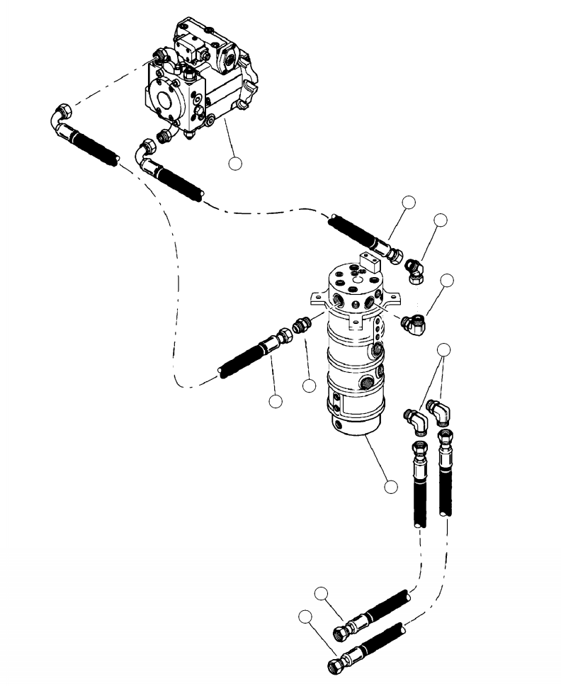 HOSE ASSEMBLY (6066-16-16JS-16JSW WS225) 28867KF KOMATSU