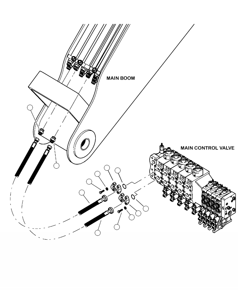 HOSE ASSEMBLY (4073 12-12OS-16FS) 21140KF KOMATSU