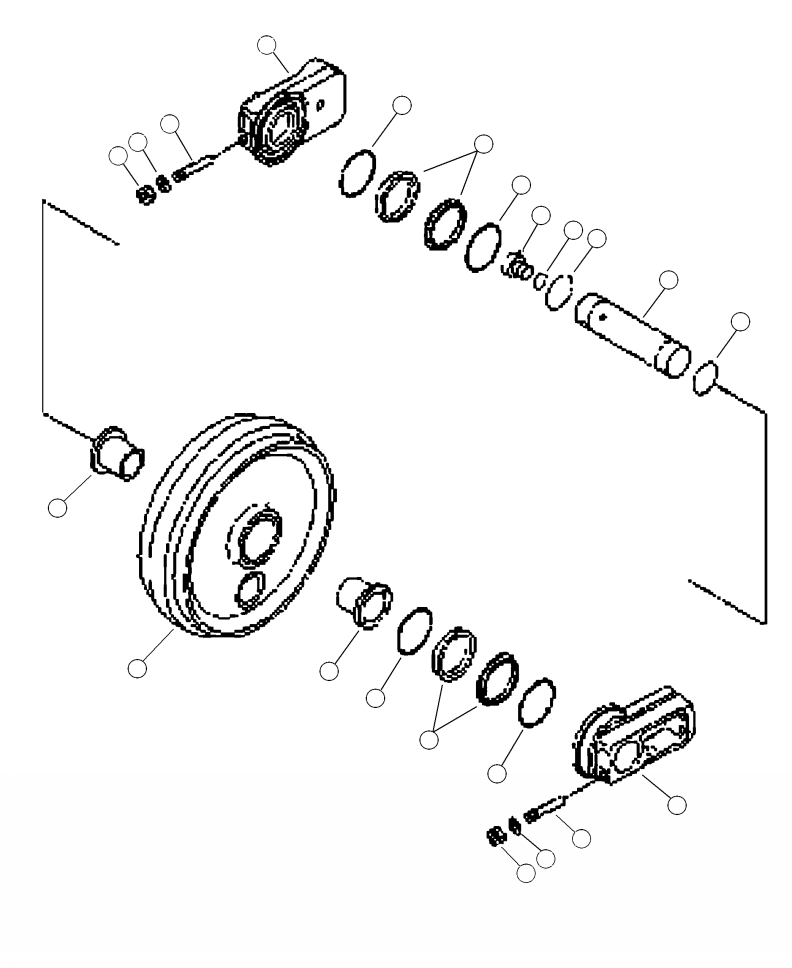 Направляющее колесо в сборе 208-30-00701 KOMATSU