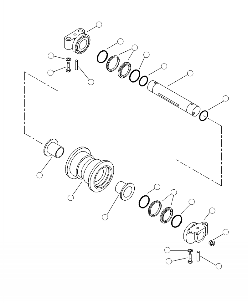 TRACK ROLLER, SINGLE FLANGE 207-30-00722 KOMATSU