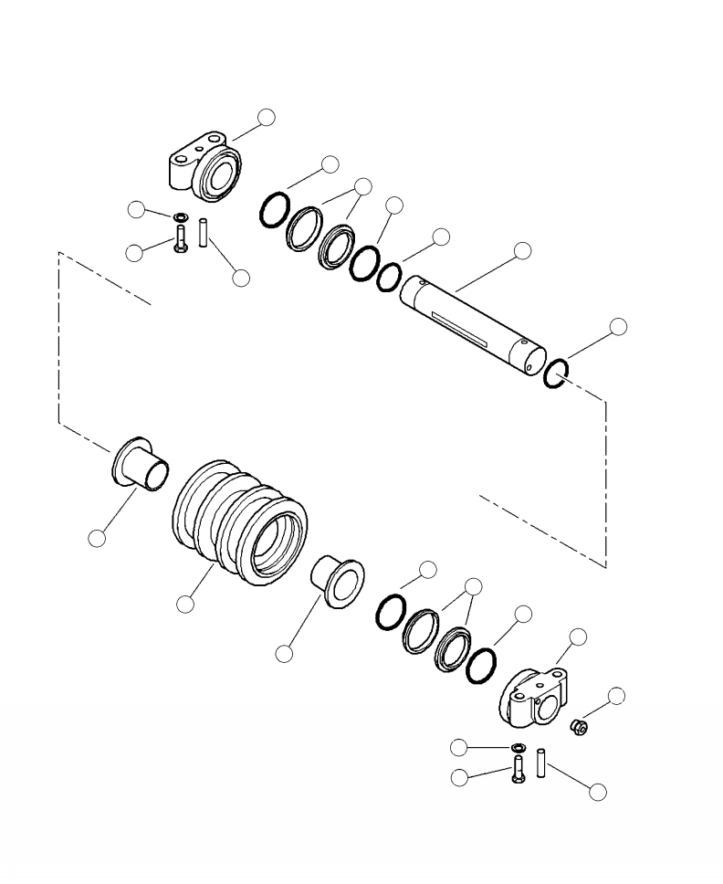 TRACK ROLLER, DOUBLE FLANGED 207-30-00732 KOMATSU