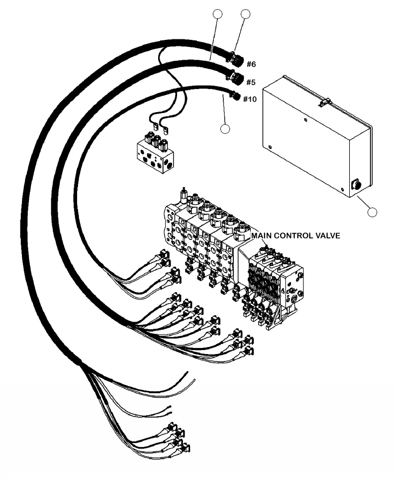 HARNESS, IQAN PILOT PRESSURE MANIFOLD 27040 KOMATSU