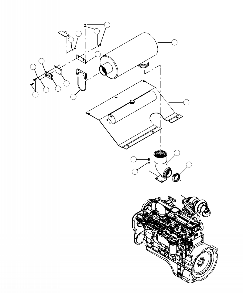 CLAMP, TURBO EXHAUST 16259 KOMATSU