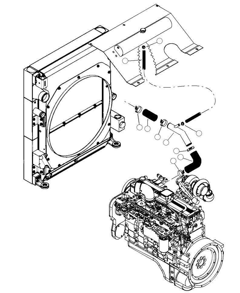 HOSE, RADIATOR 15620KF KOMATSU