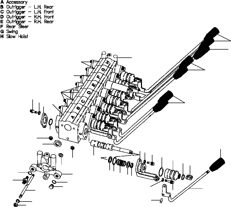 Поперечная тяга - FOR 8-VALVE MANIFOLD 72 162 KOMATSU