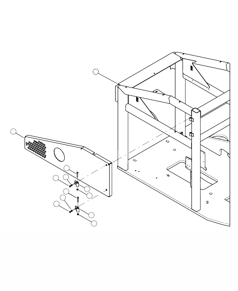 PANEL, AIR CLEANER AND EXHAUST 67000857KF KOMATSU