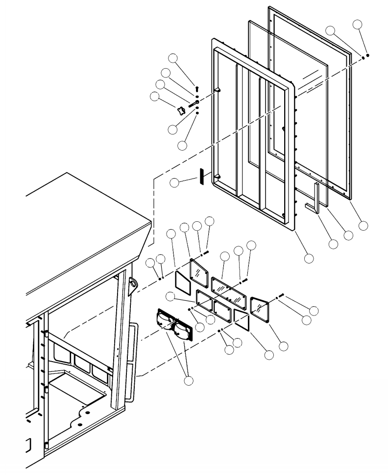FRAME, INNER WINDOW (3/4 IN) 84802KF KOMATSU