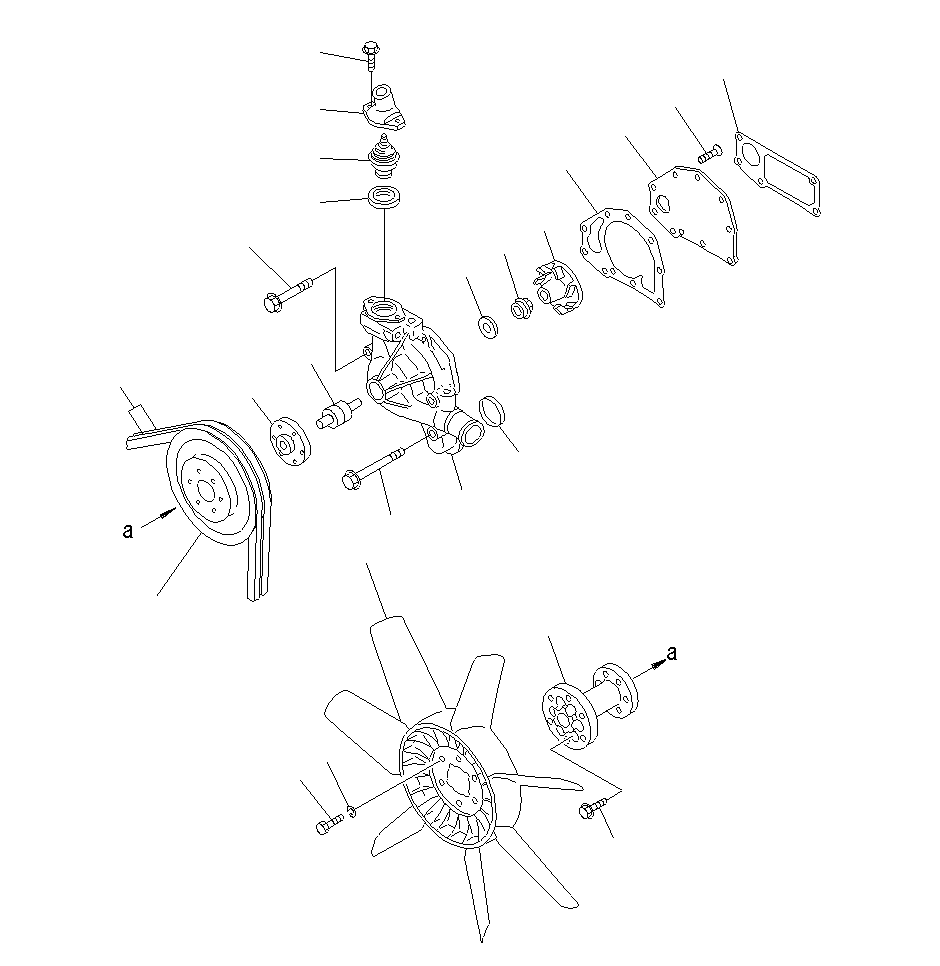 V-BELT SET,(FOR 13A ALTERNATOR) 04121-21756 KOMATSU