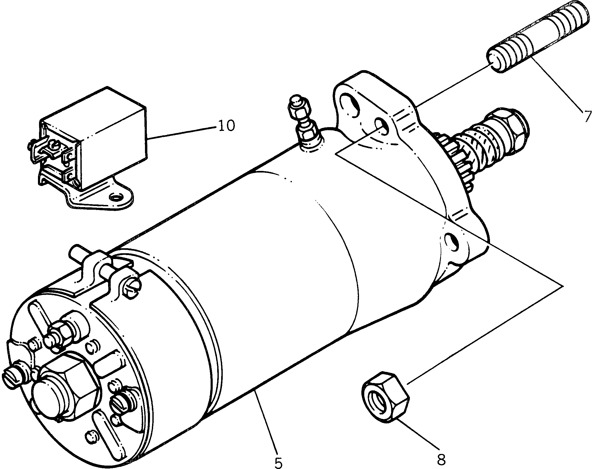 STARTING MOTOR ASS'Y (PK2873K057) KOMATSU