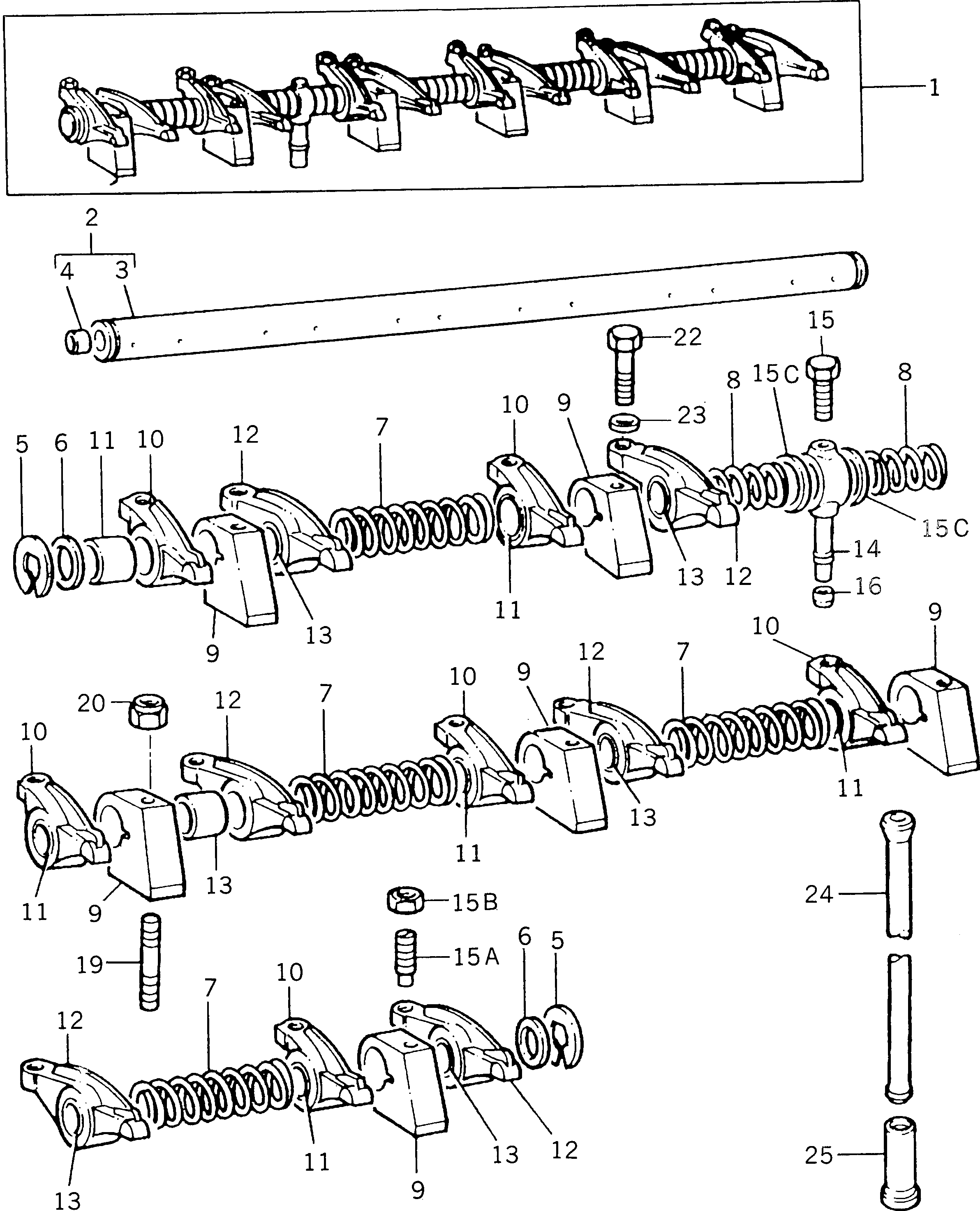 ROCKER SHAFT ASS'Y PKZZ90057 KOMATSU