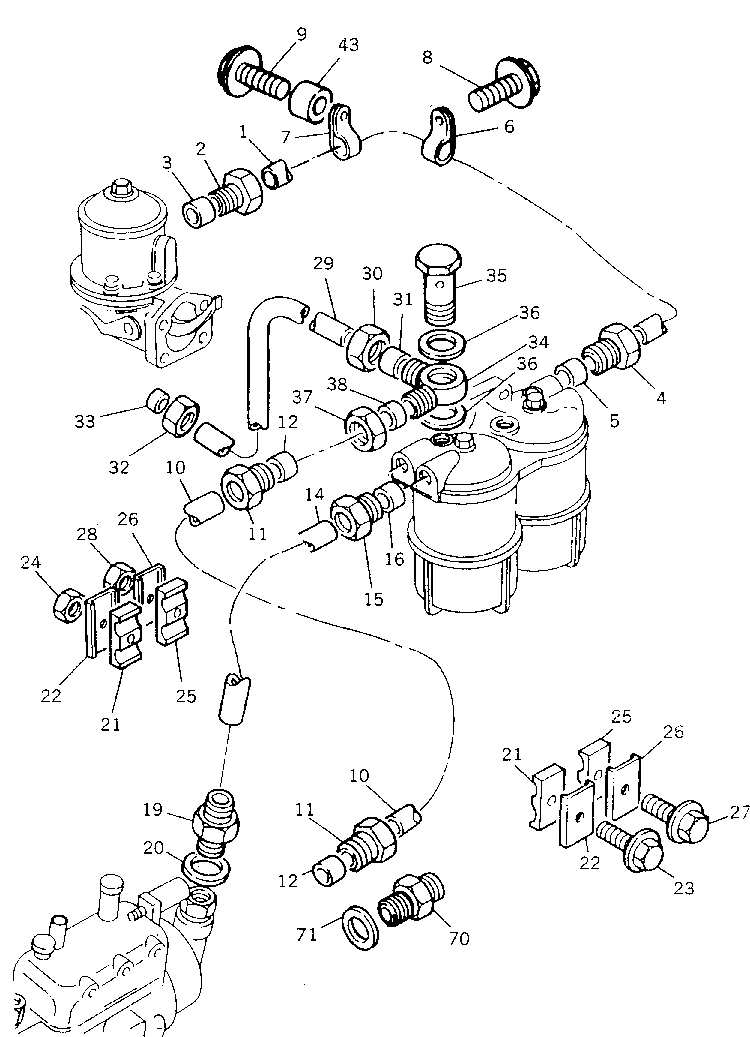 Соединительный штуцер PK0201502 KOMATSU