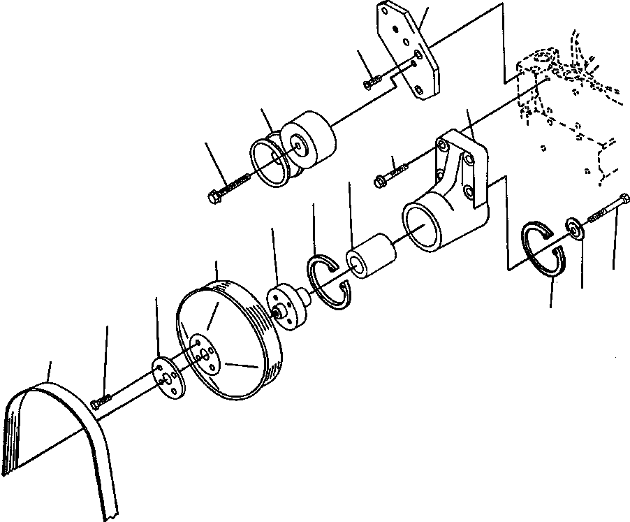 BRACKET, BELT TENSIONER 1240 686 H1 KOMATSU