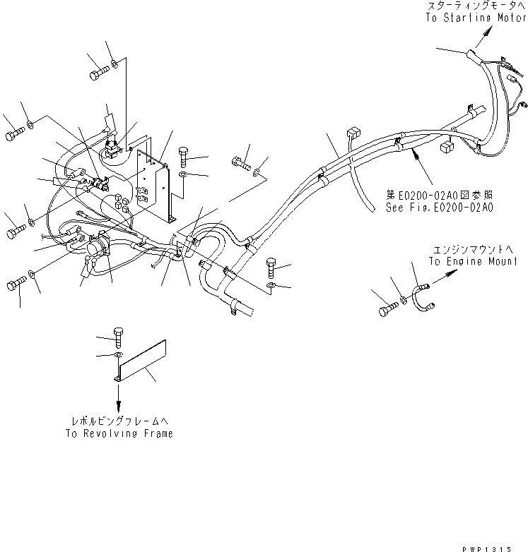 Кабель 08028-62275 KOMATSU