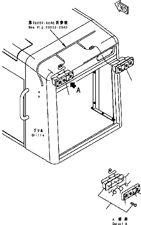 LAMP ASS'Y,REAR¤ R.H. 23A-06-21500 KOMATSU