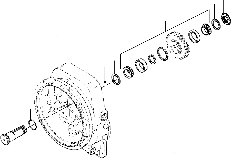 Шестигранная гайка 79 824 KOMATSU