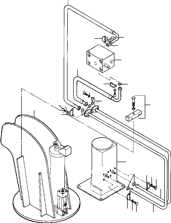 TUBE - DISTRIBUTOR TO CROWD CYL. - RETRACT 91 503 KOMATSU