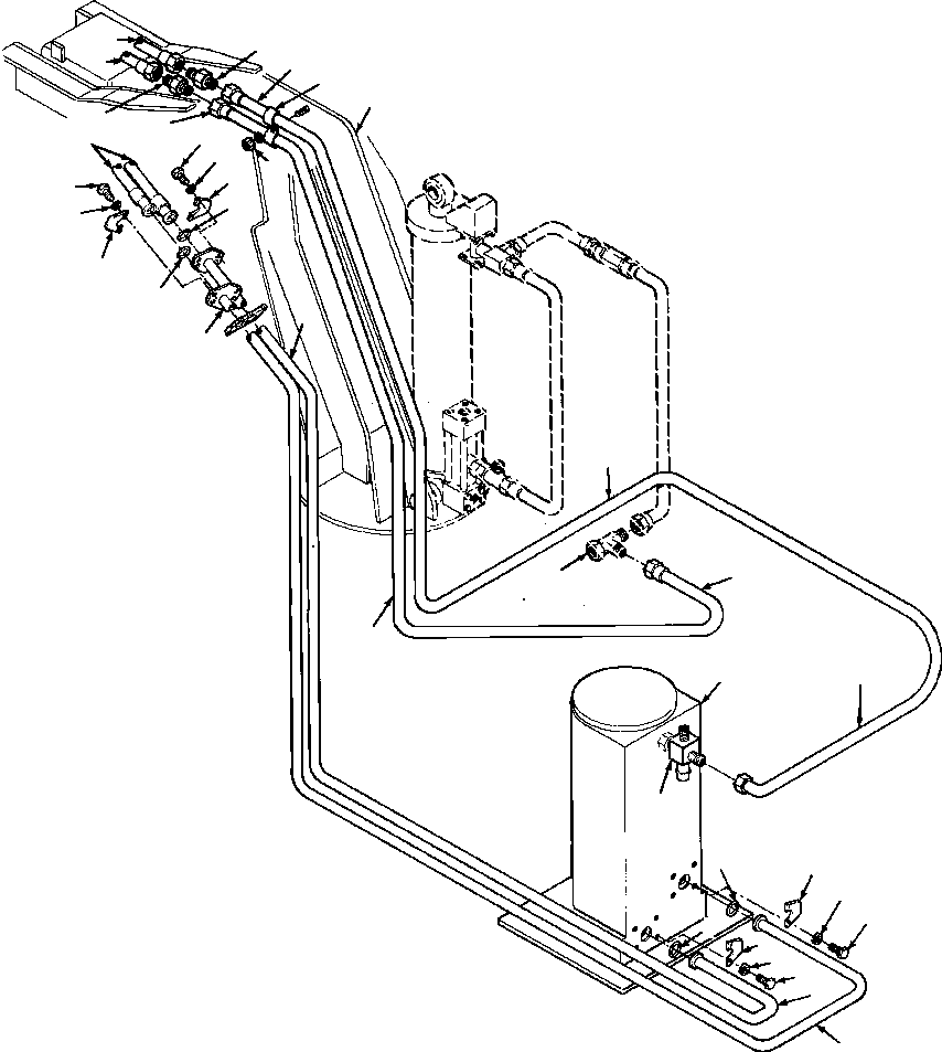 TUBE - HOIST MOTOR DRAIN 126 801 KOMATSU