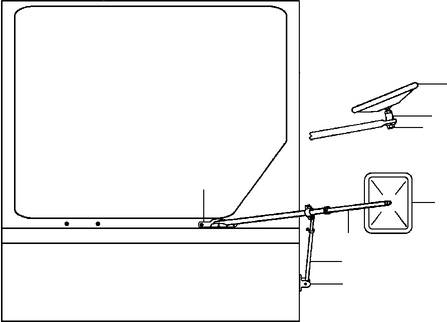 MIRROR INSTALLATION, REAR VIEW - L.H. & R.H 139 224 KOMATSU