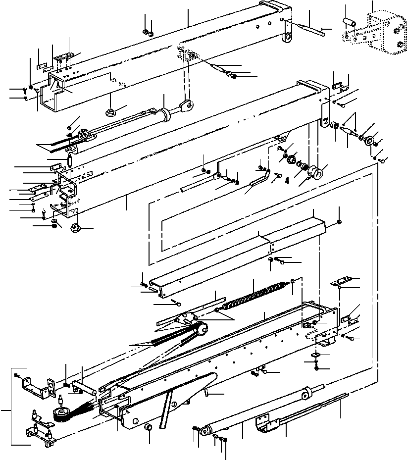 BOOM ASSEMBLY, THREE-SECTION POWER 127 047 KOMATSU