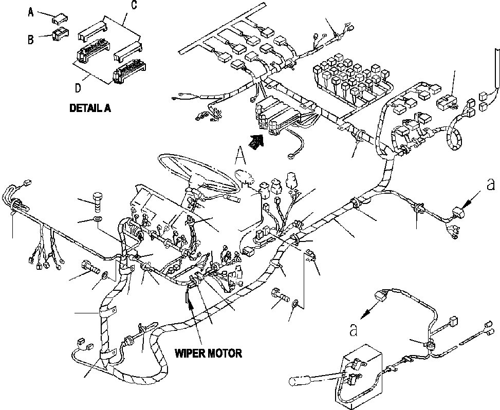 HARNESS, MAIN CAB (1) 561-06-64313 KOMATSU
