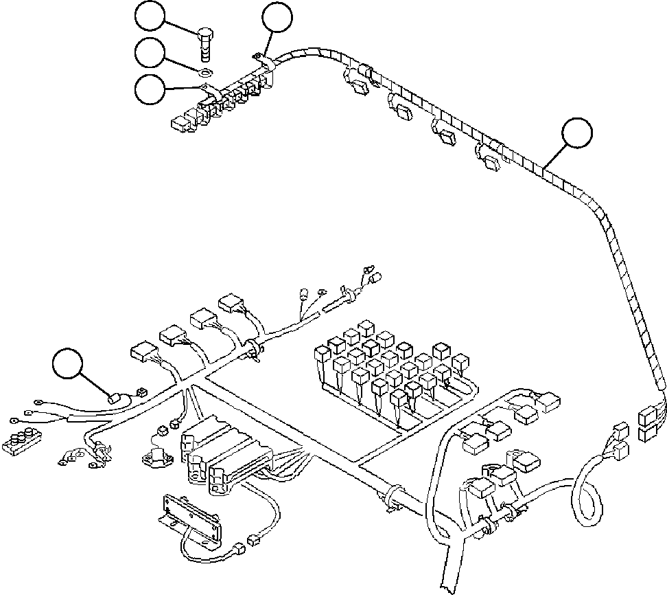 WIRE HARNESS, CUMMINS CAUTION 561-06-73110 KOMATSU