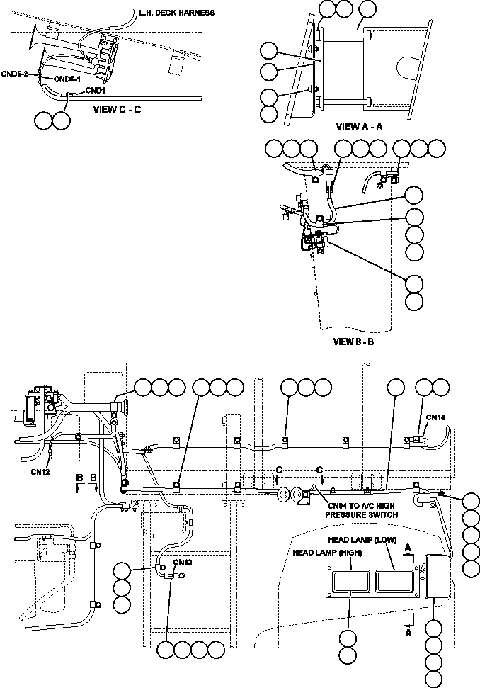 HARNESS, L.H. ENGINE EL3929 KOMATSU