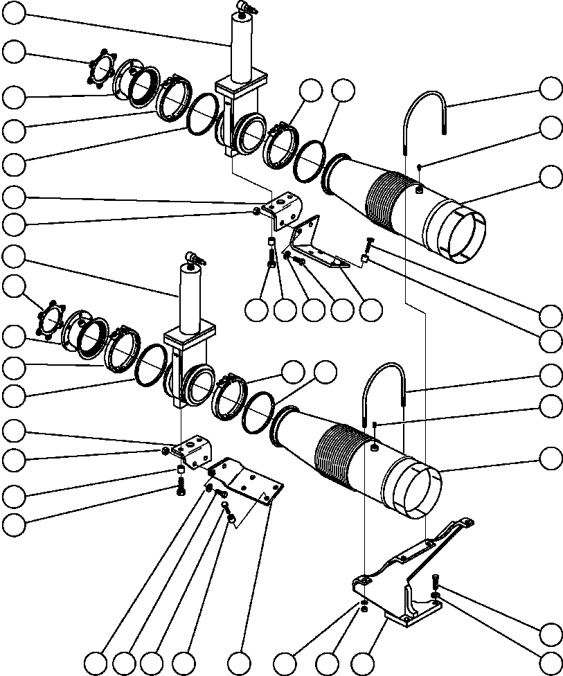 TUBE, EXHAUST - L.H. EL4572 KOMATSU