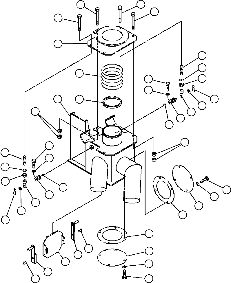 EXHAUST BOX ASSEMBLY 561-84-A4101 KOMATSU